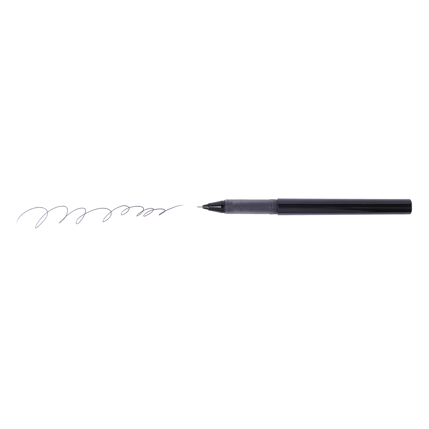 Voir la diapositive 3 : AUCHAN Stylo roller pointe fine 0.5mm noir + 1 recharge