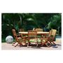 Voir la diapositive 3 : GIVEX Table de jardin extensible - Teck - SALISBURGO