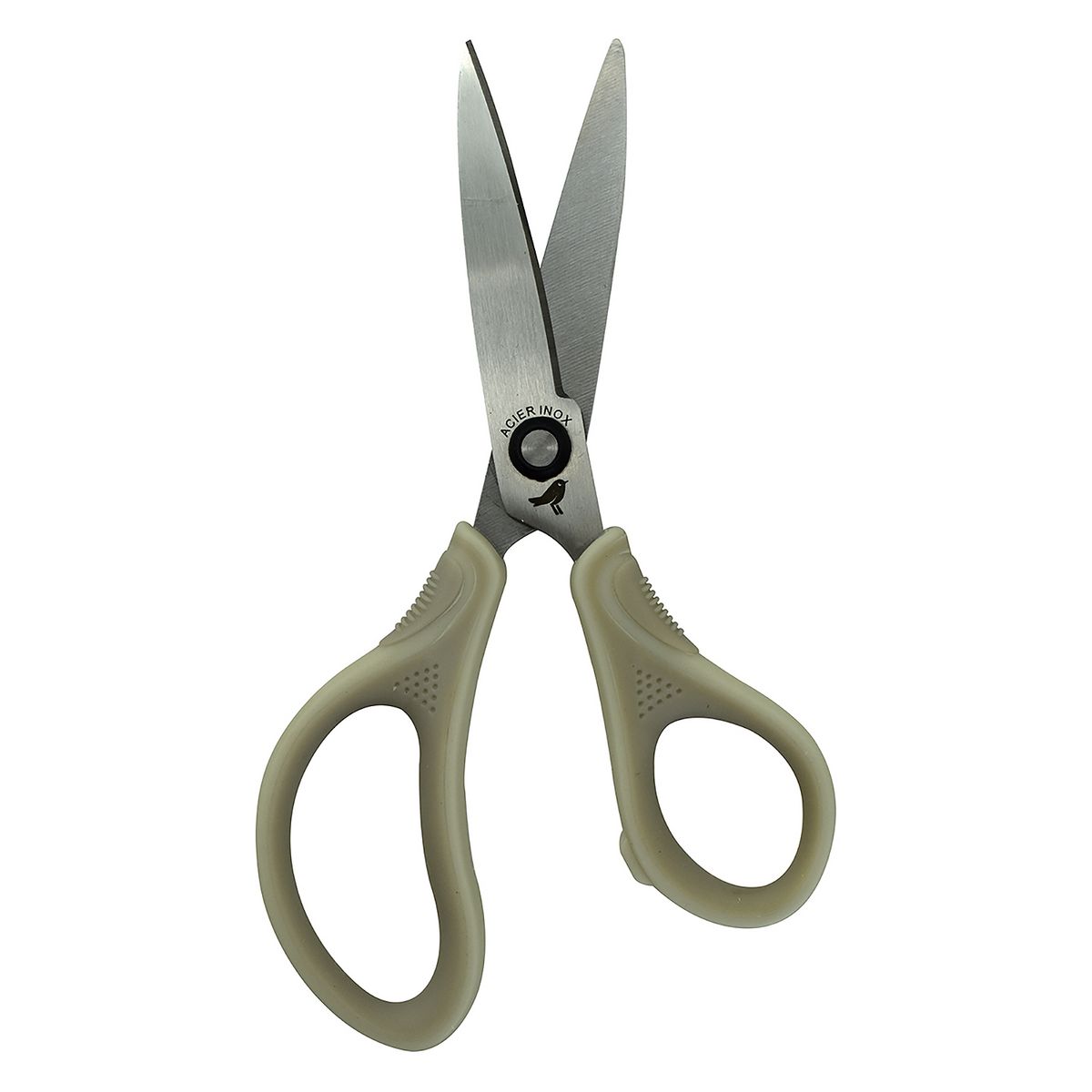 AUCHAN Paire de ciseaux bouts pointus 17cm droitier bi matière