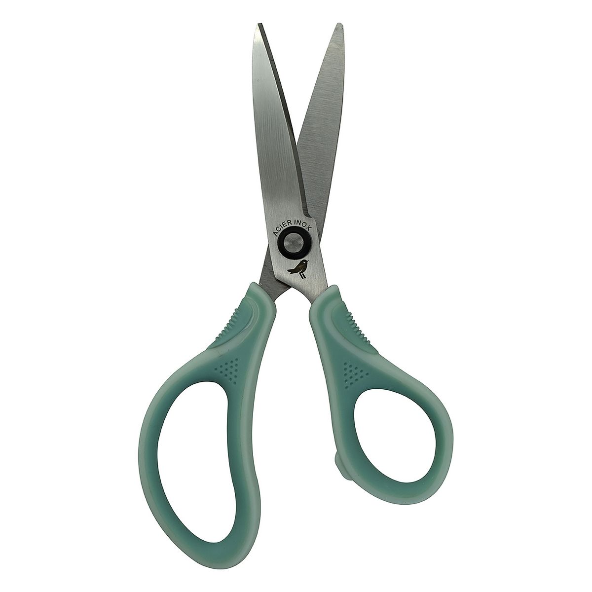 AUCHAN Paire de ciseaux bouts pointus 17cm droitier bi matière