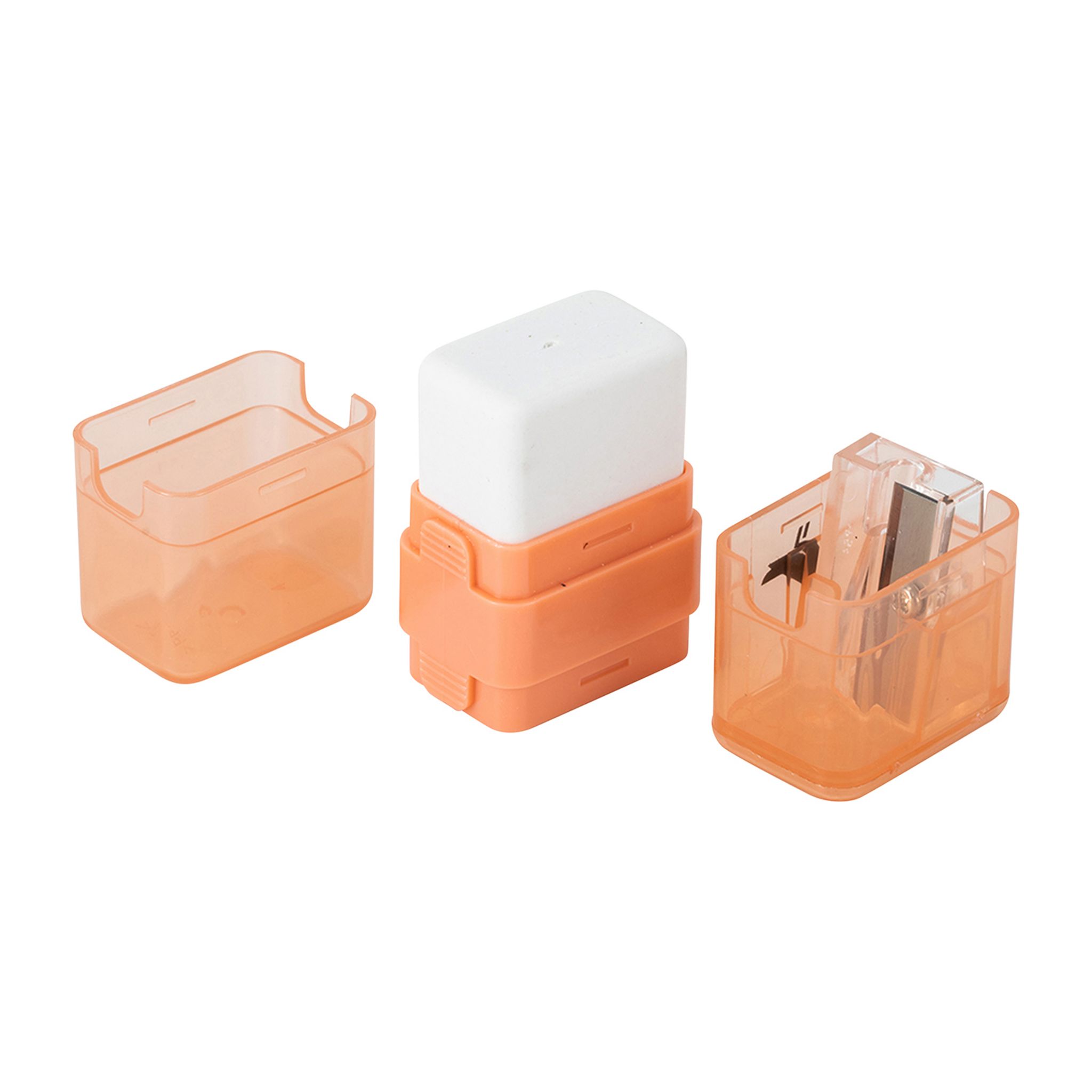 Voir la diapositive 9 : AUCHAN Taille-crayons gomme 1 trou