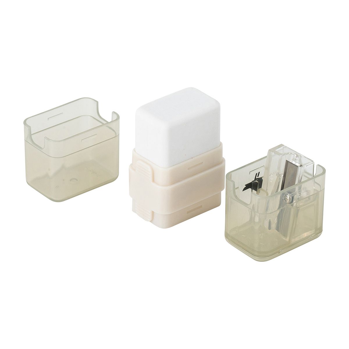 AUCHAN Taille-crayons gomme 1 trou