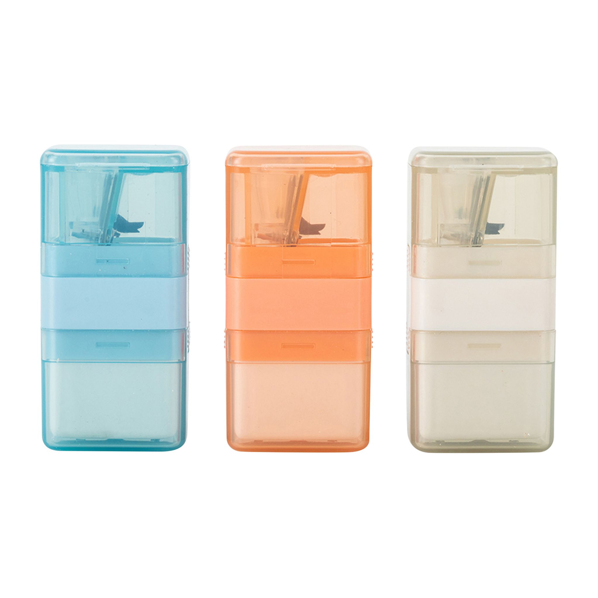 Voir la diapositive 5 : AUCHAN Taille-crayons gomme 1 trou