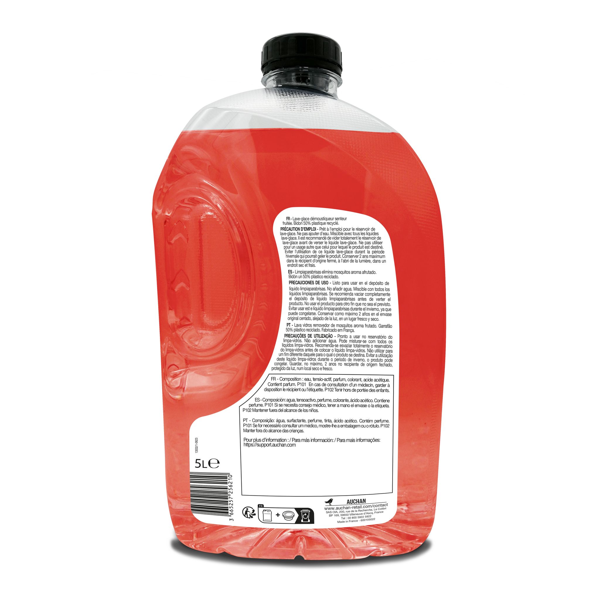 Voir la diapositive 2 : AUCHAN Lave glace été 0° senteur fruité - 5L