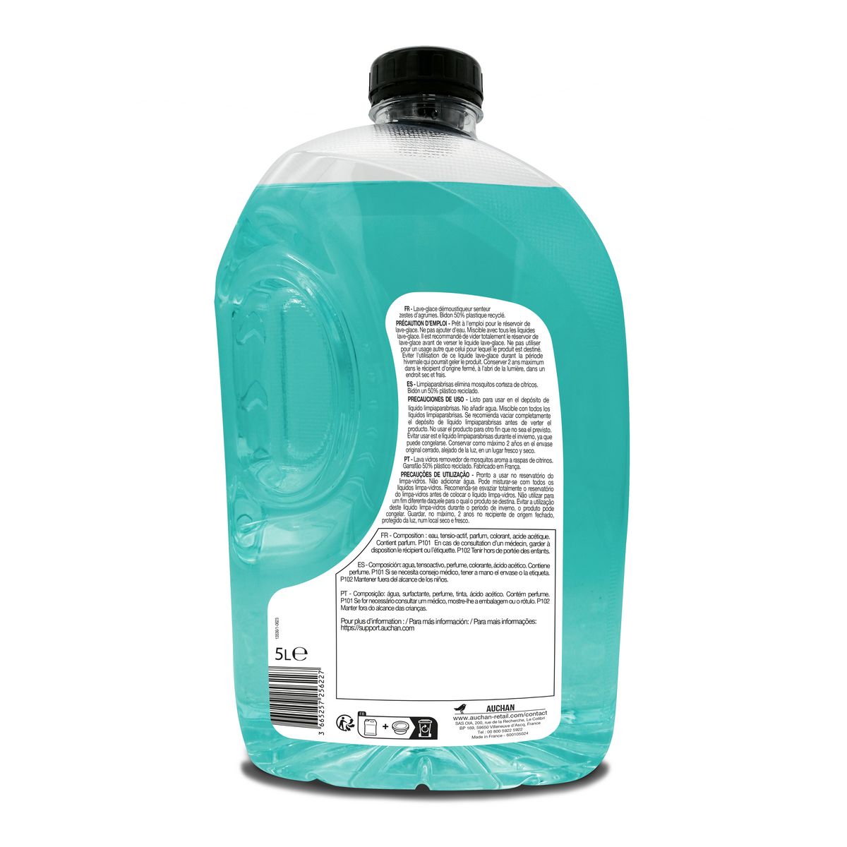 AUCHAN Lave glace été 0°C senteur agrume - 5L