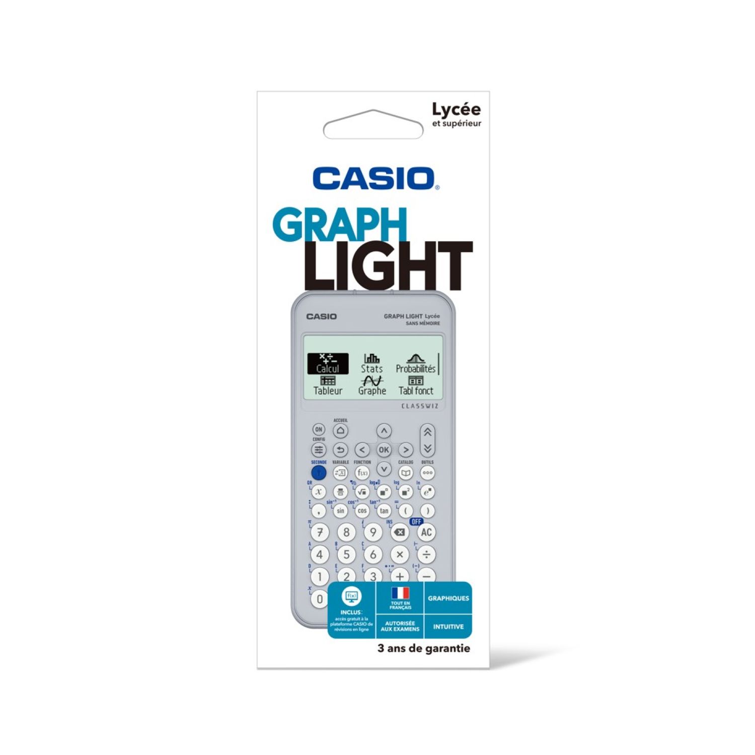 CASIO Calculatrice graphique Casio - Lycée - Graph Light - Blanc