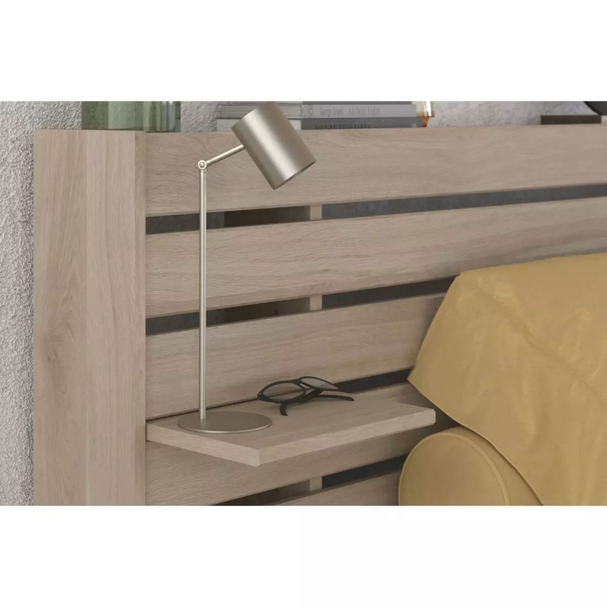 Lit double adulte avec tête de lit 180x200cm PIA