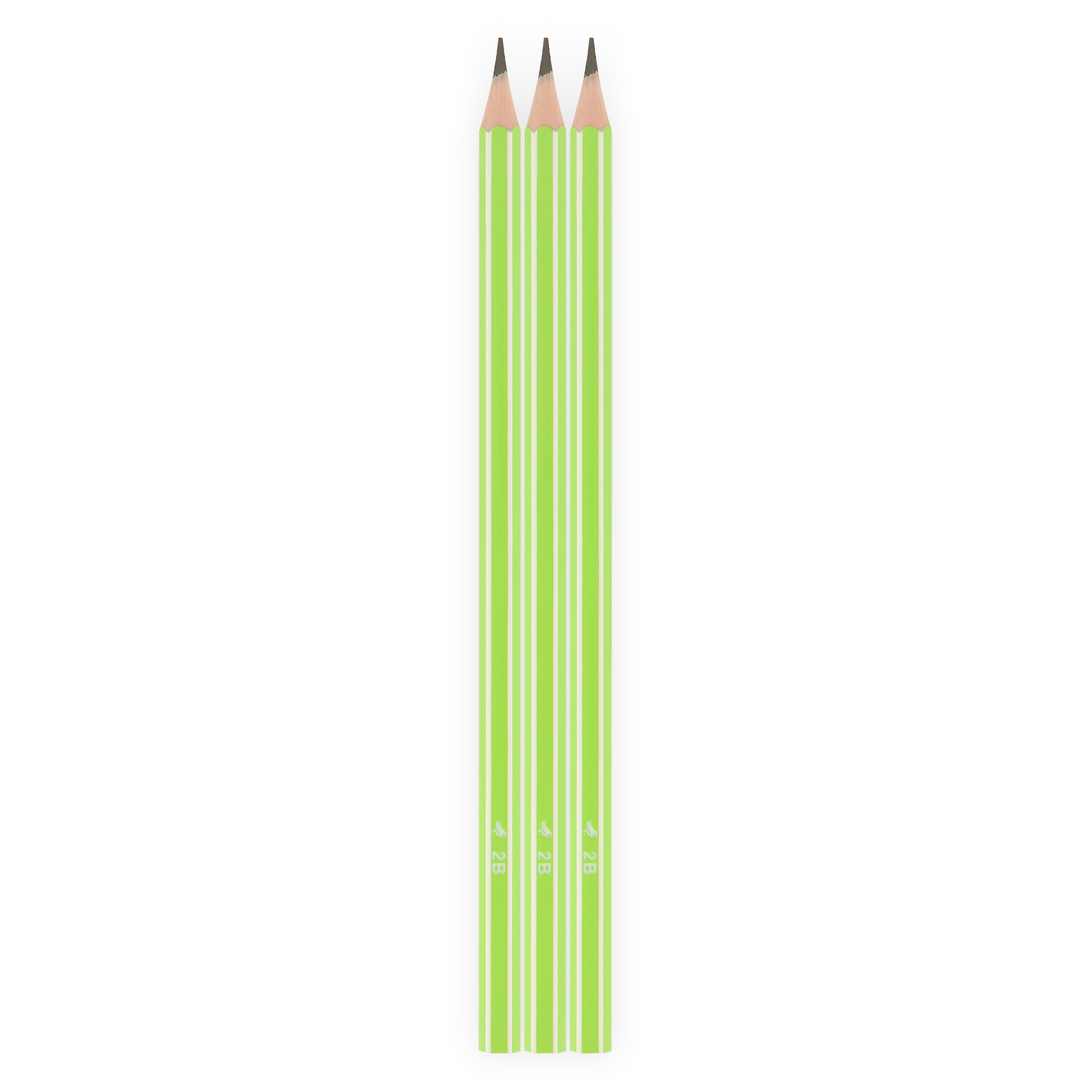 Voir la diapositive 4 : AUCHAN Lot de 3 crayons graphite 2B