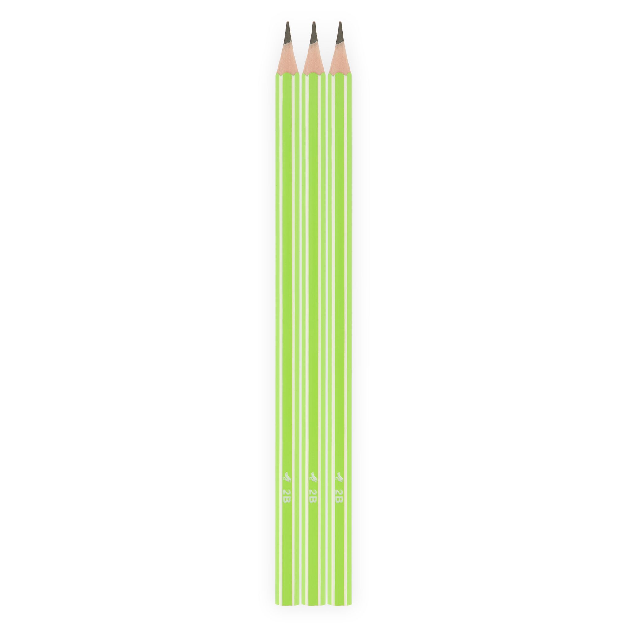 Voir la diapositive 4 : AUCHAN Lot de 3 crayons graphite 2B