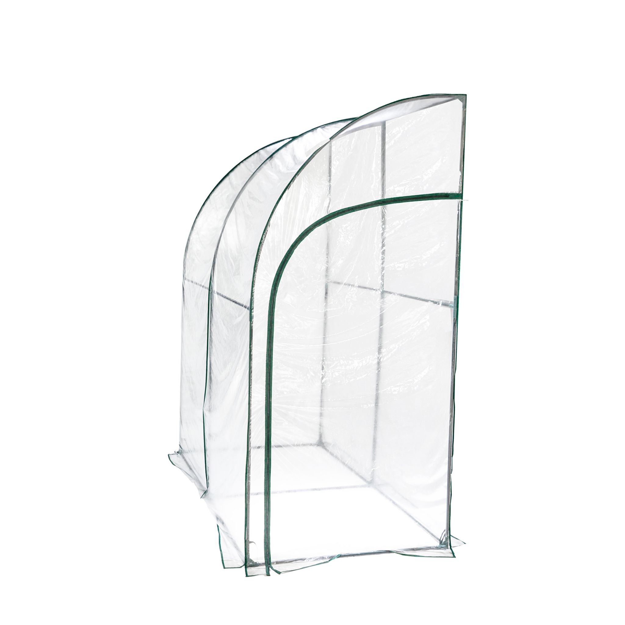 Voir la diapositive 2 : GARDENSTAR Serre de jardin adossée - Blanc - 3m²