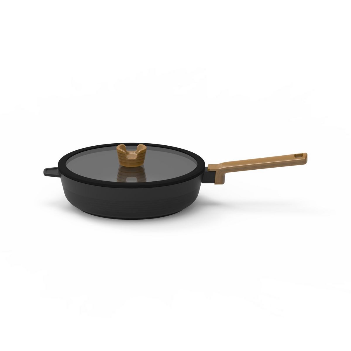 ACTUEL Sauteuse fonte d'aluminium tous feux dont induction 28 cm avec couvercle