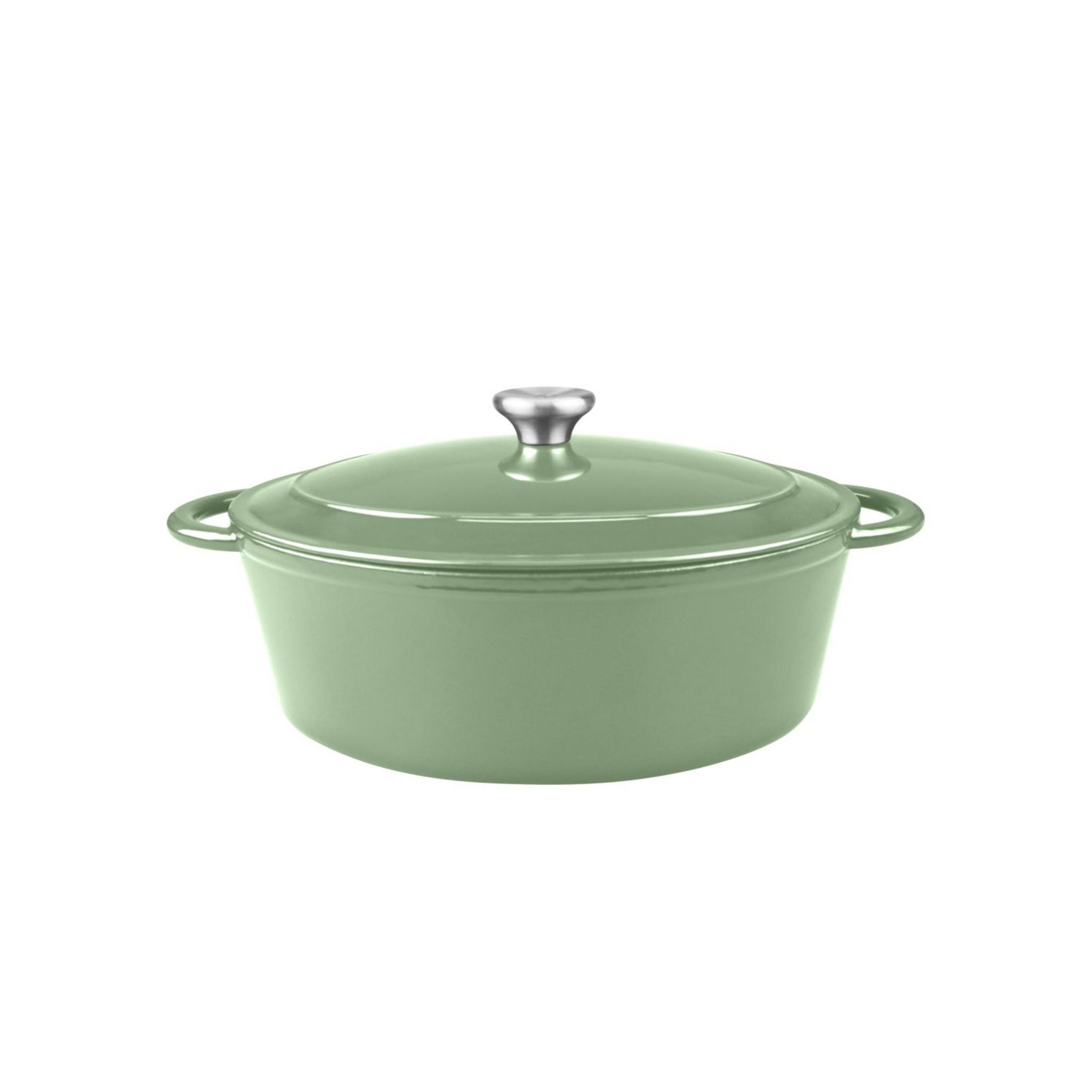 ACTUEL Cocotte ovale 9L fonte coloris vert