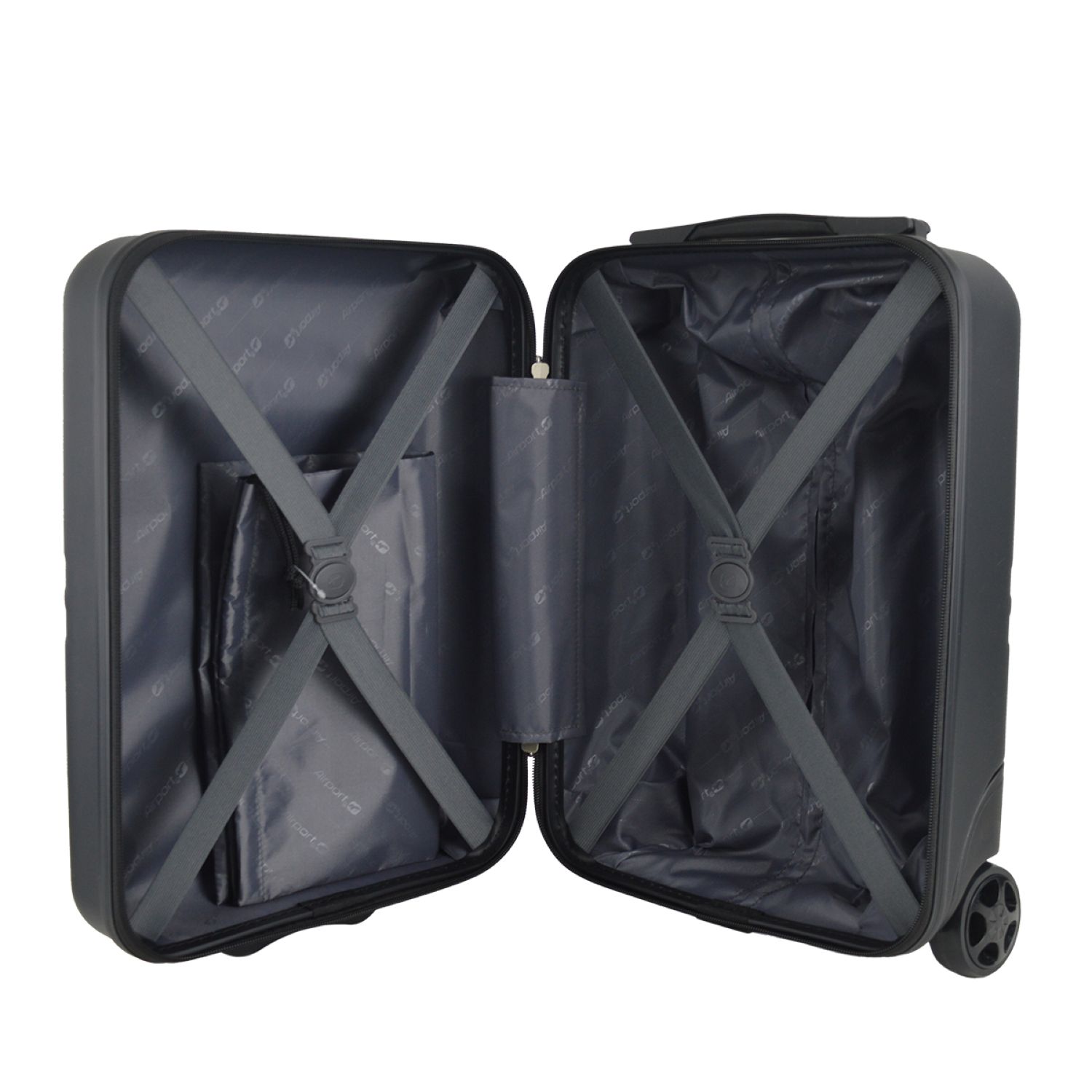 Voir la diapositive 2 : AIRPORT Valise cabine abs 45cm 2 roues LINEA - noir