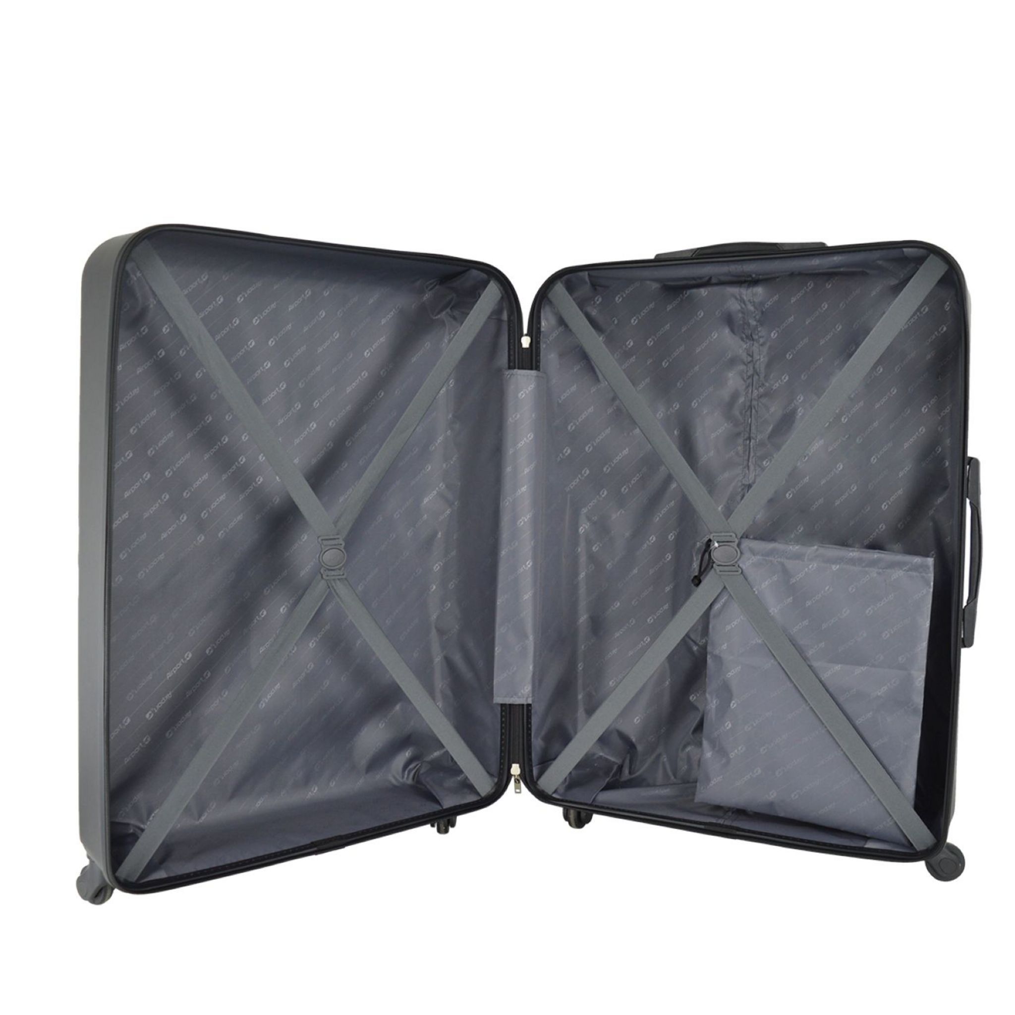 Voir la diapositive 6 : AIRPORT Valise ABS 75cm 4 roues LINEA - Noir