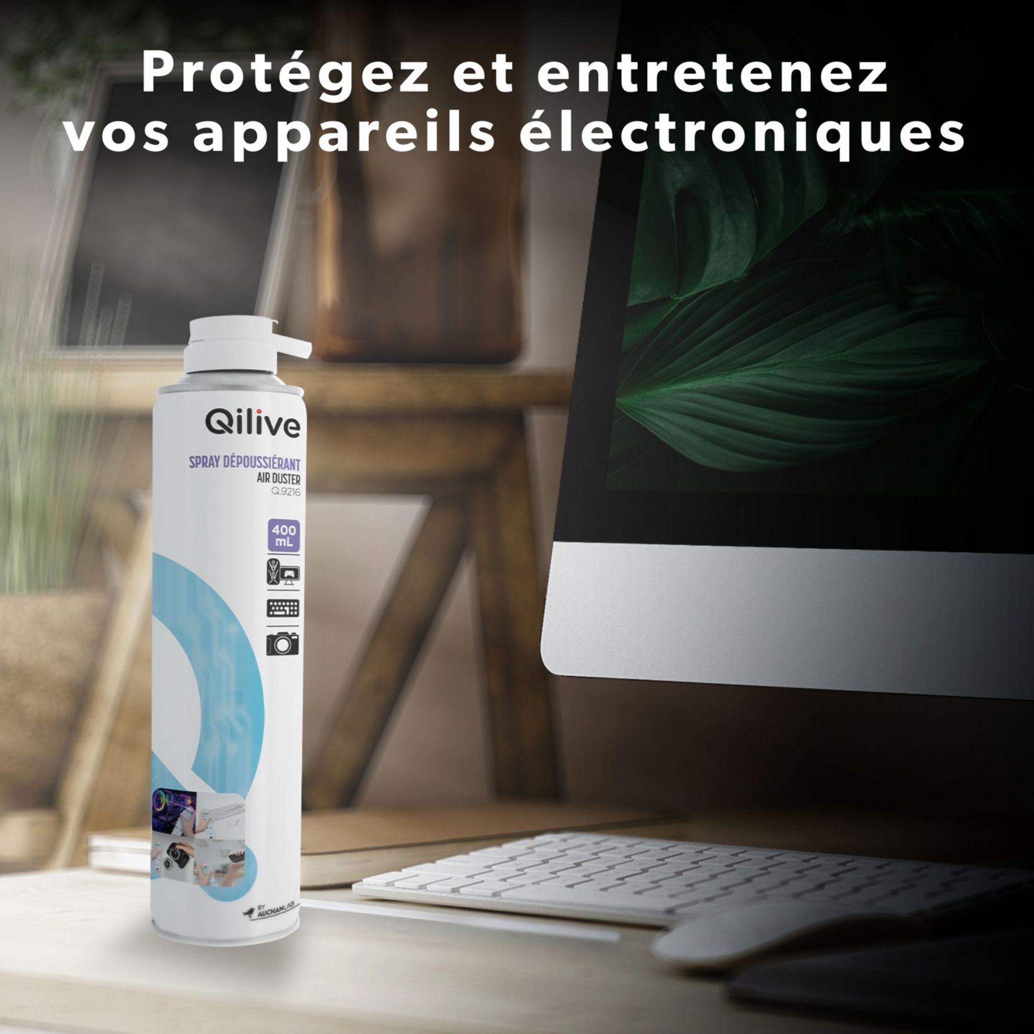 Voir la diapositive 7 : QILIVE Spray dépoussiérant - 400 ml