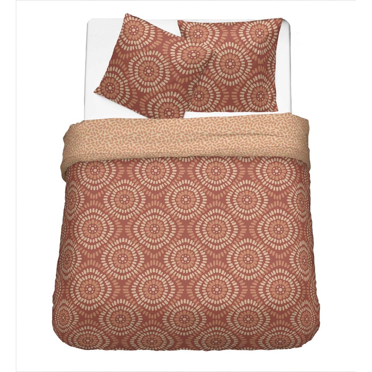 ACTUEL Parure housse de couette en coton MACRAMÉ