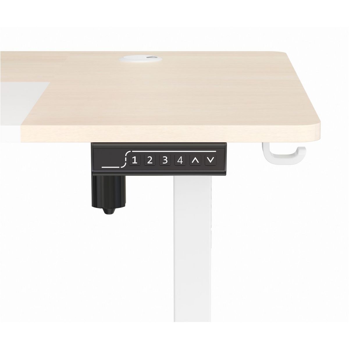 QILIVE Bureau assis-debout motorisé réglable en hauteur - Blanc