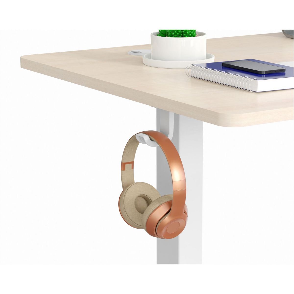 QILIVE Bureau assis-debout motorisé réglable en hauteur - Blanc