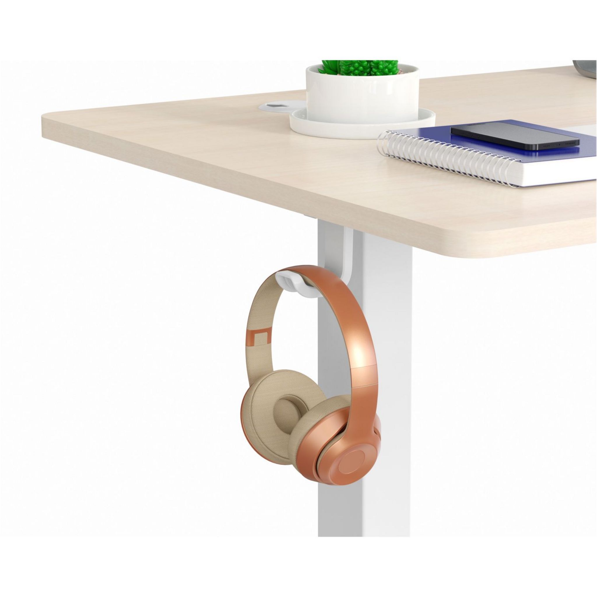 Voir la diapositive 4 : QILIVE Bureau assis-debout motorisé réglable en hauteur - Blanc