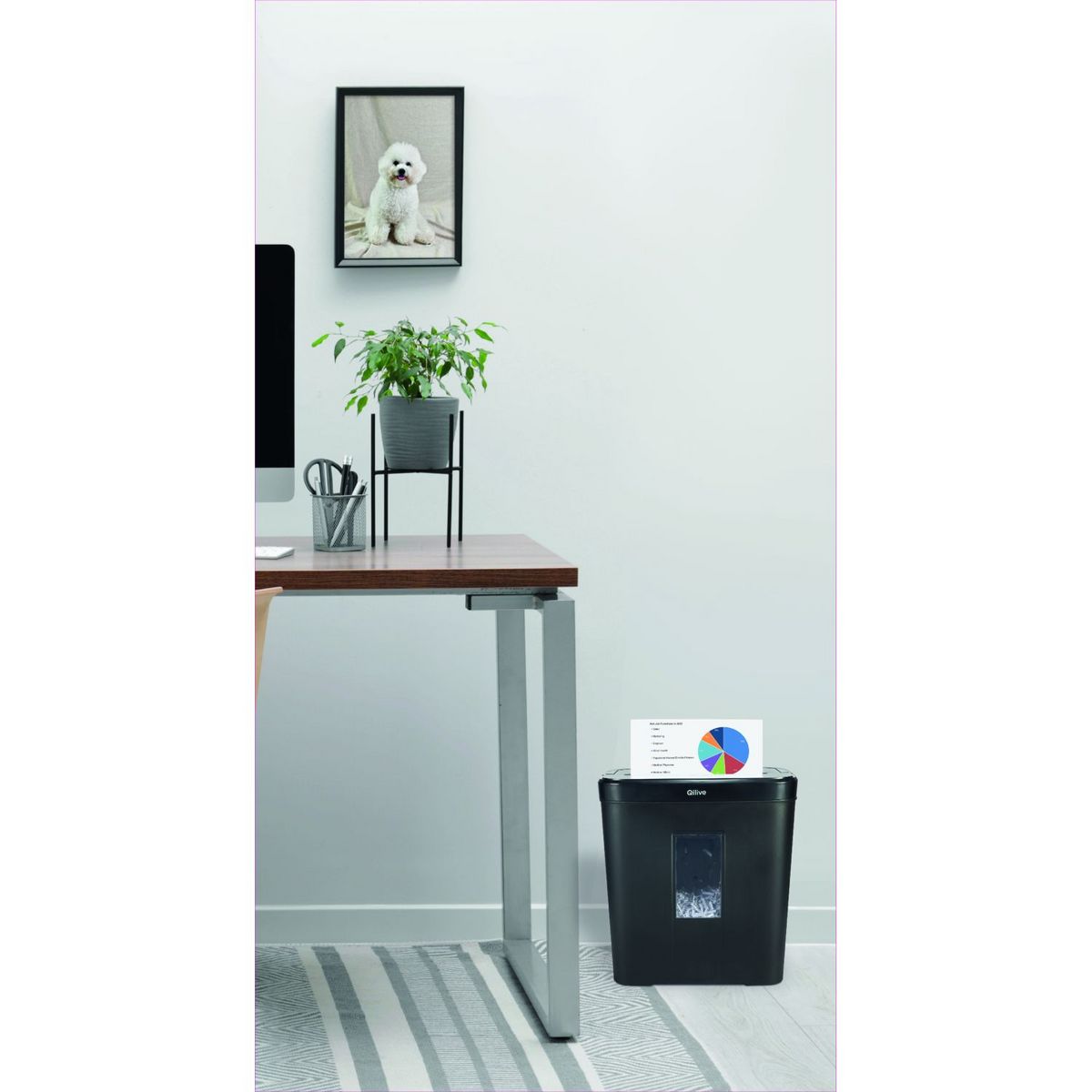 QILIVE Déchiqueteuse à papier 12L - Noir