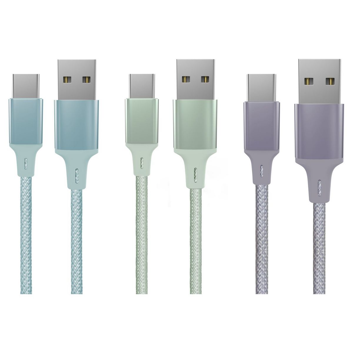 QILIVE Câble de charge USB A/USB C 1M - Bleu