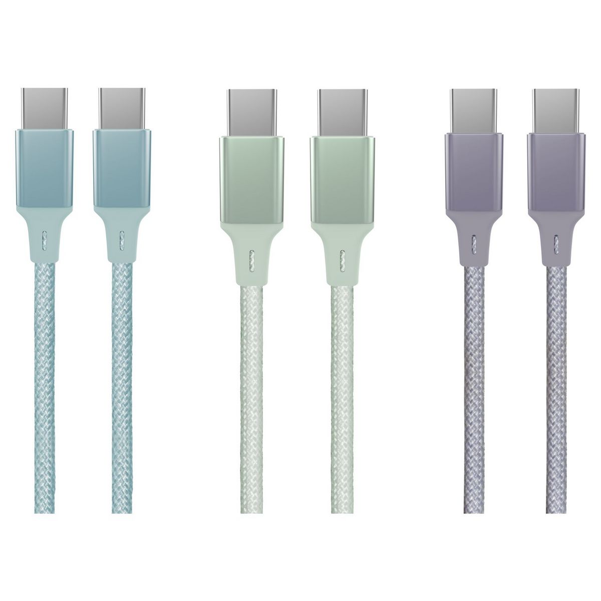 QILIVE Câble de charge USB C/USB C 1m - violet