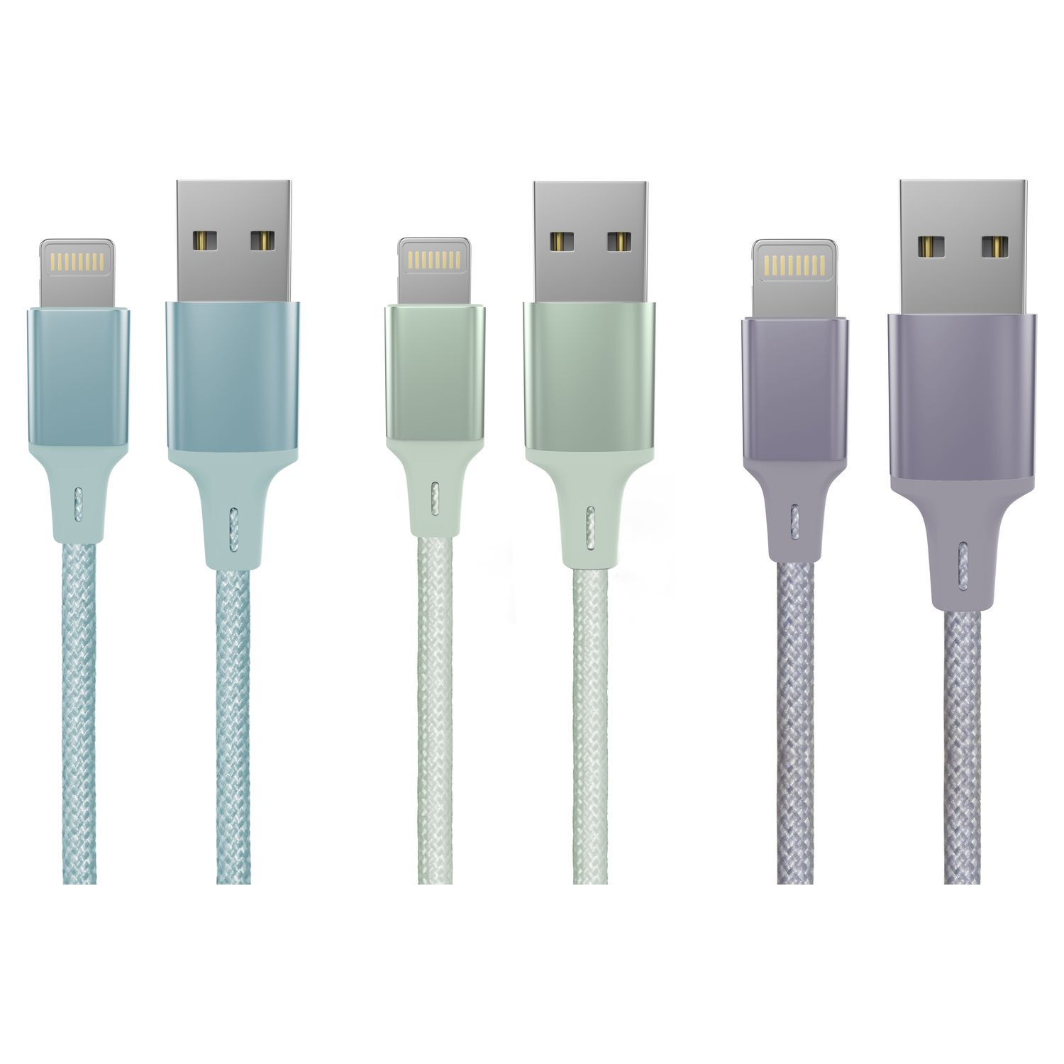 Voir la diapositive 3 : QILIVE Câble de charge USB A/Lightning 1m - Violet