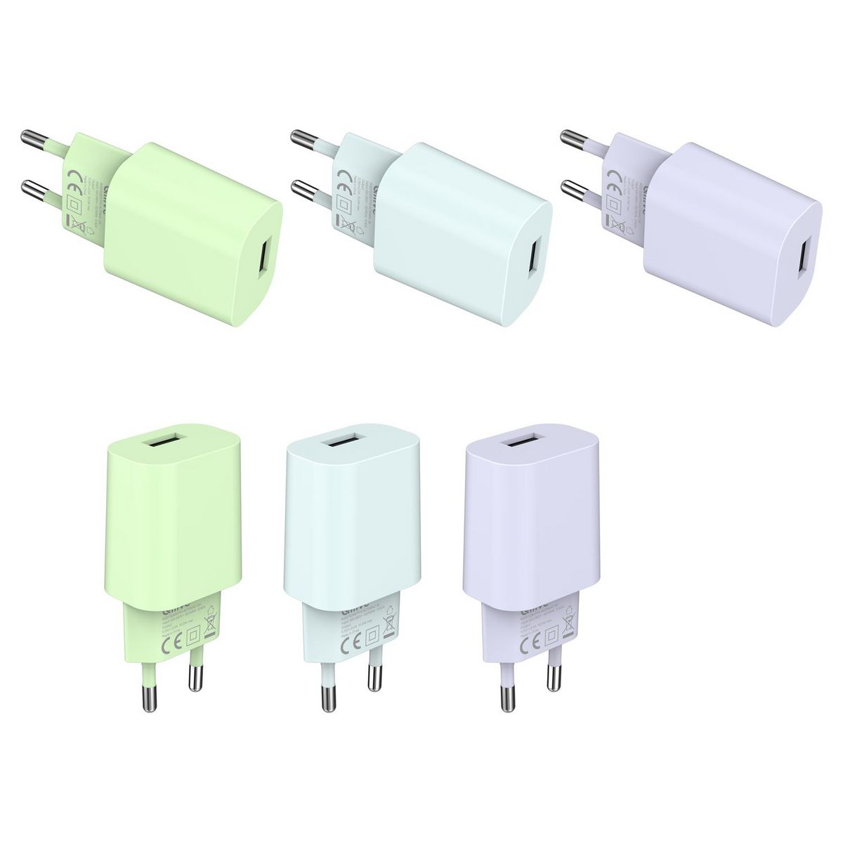 QILIVE Chargeur secteur USB A 10W - Vert