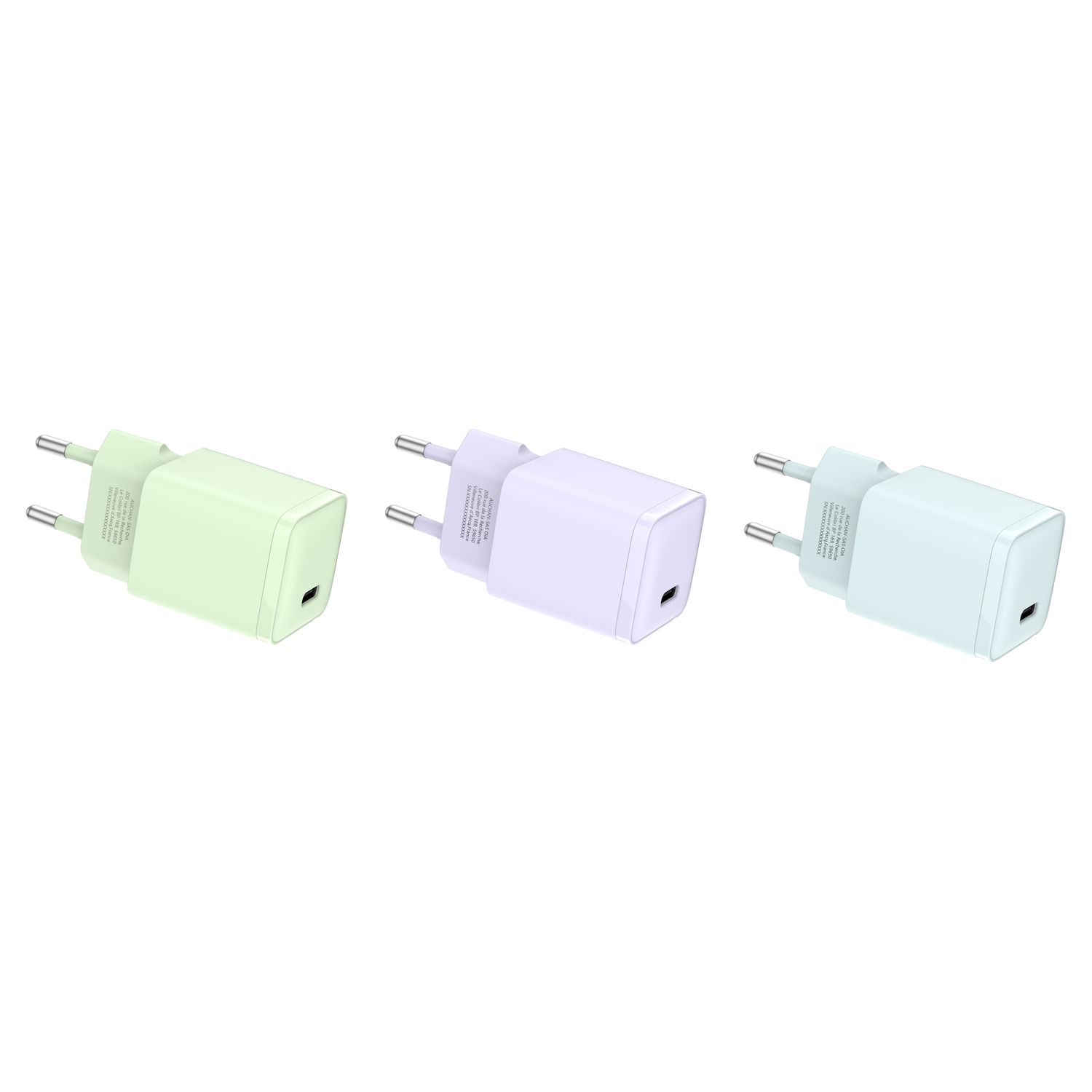 Voir la diapositive 2 : QILIVE Chargeur secteur USB C 20W - Bleu