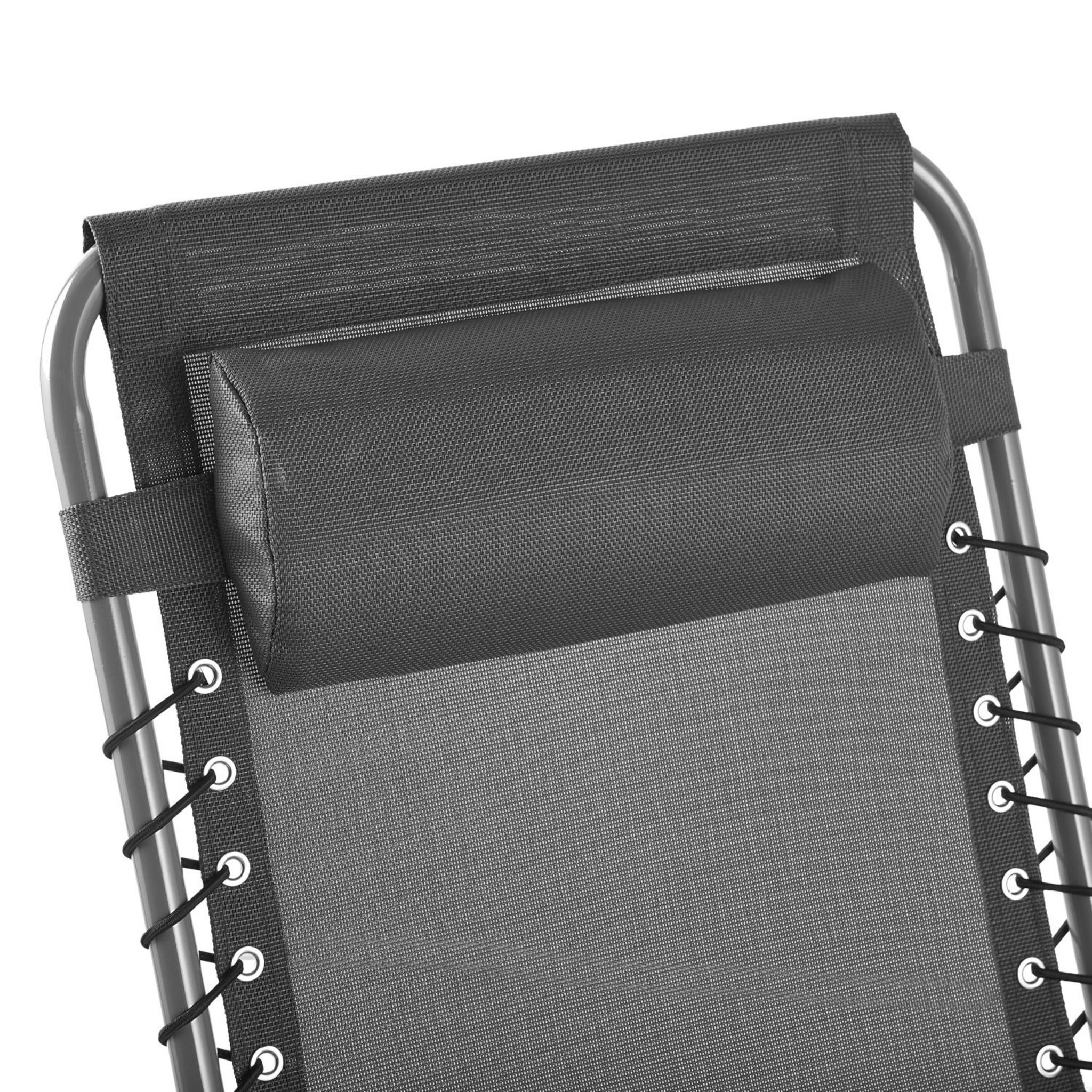 Voir la diapositive 5 : GARDENSTAR Chaise de jardin relax 5 positions - Acier - Gris