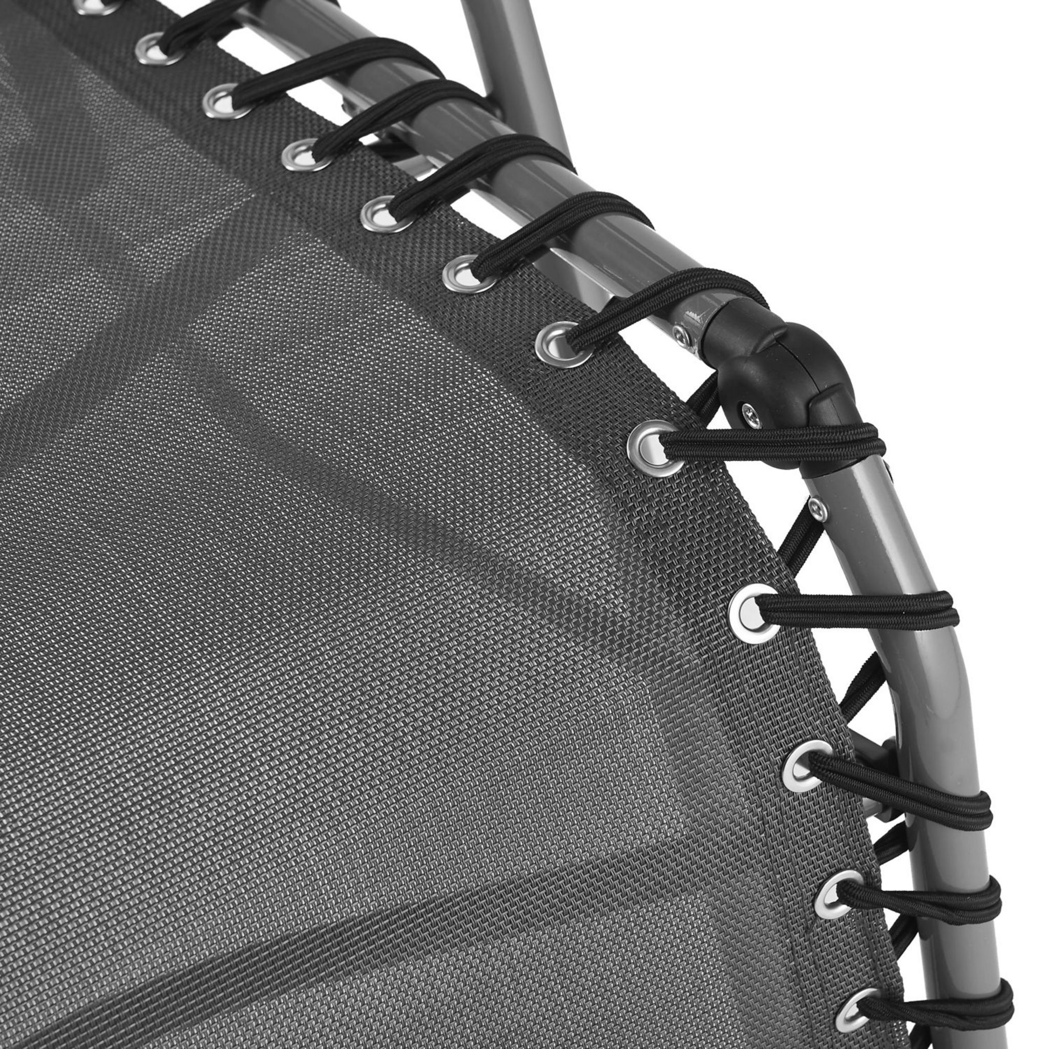 Voir la diapositive 2 : GARDENSTAR Chaise de jardin relax 5 positions - Acier - Gris