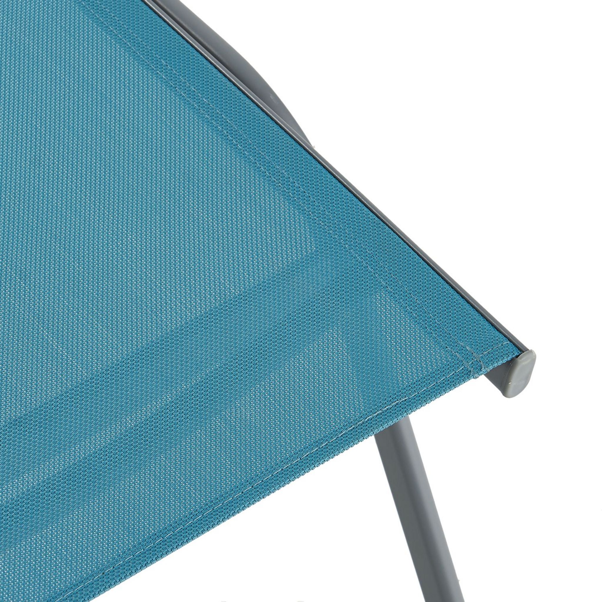 Voir la diapositive 3 : GARDENSTAR Bain de soleil multi-positions - Textilène et acier - Bleu