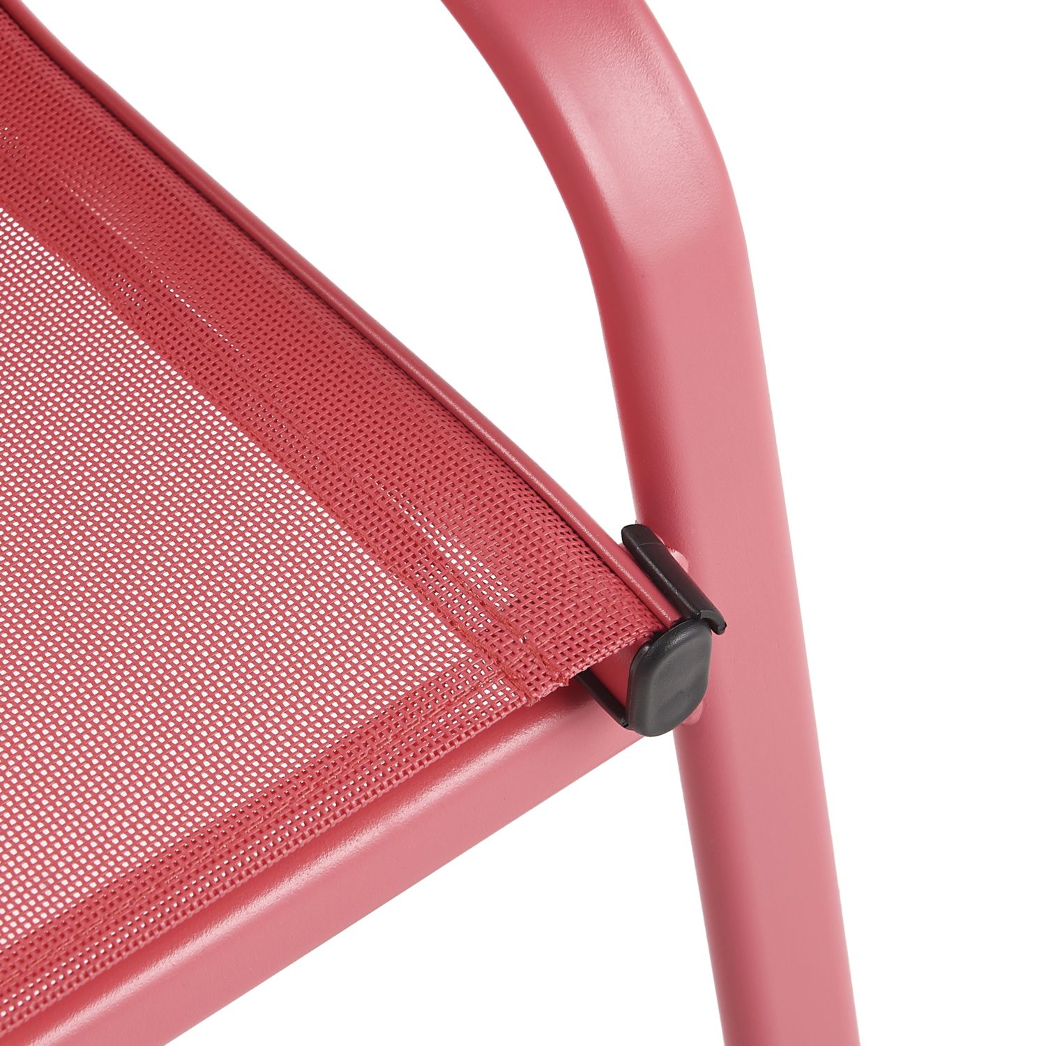 Voir la diapositive 3 : GARDENSTAR Fauteuil de jardin enfant - Textilène et acier - Rouge