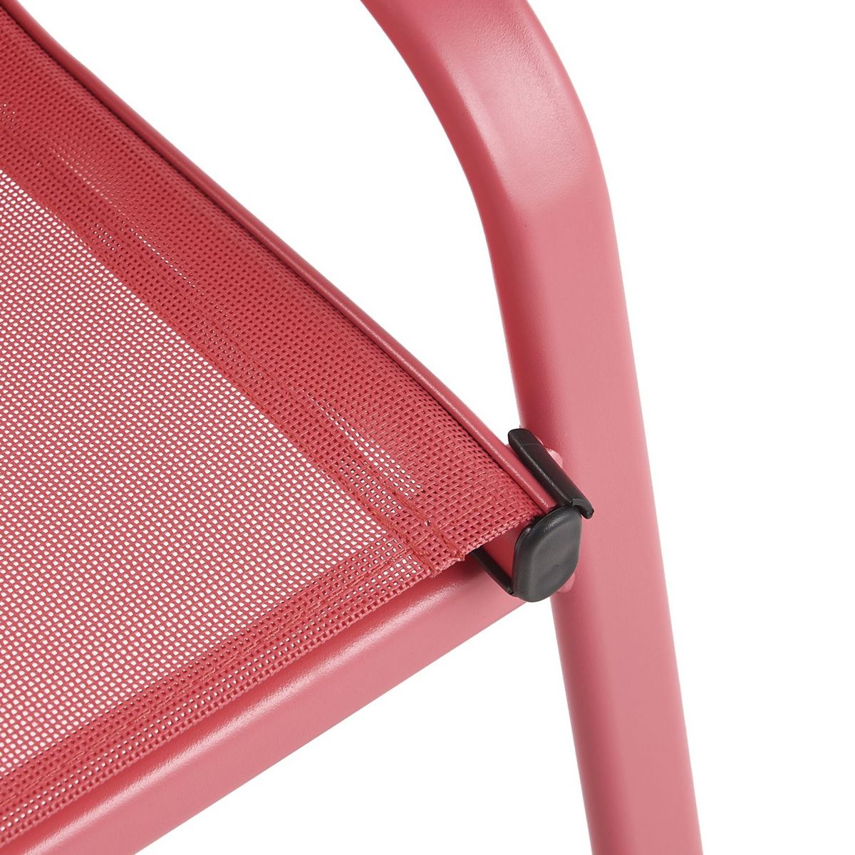 GARDENSTAR Fauteuil de jardin enfant - Textilène et acier - Rouge