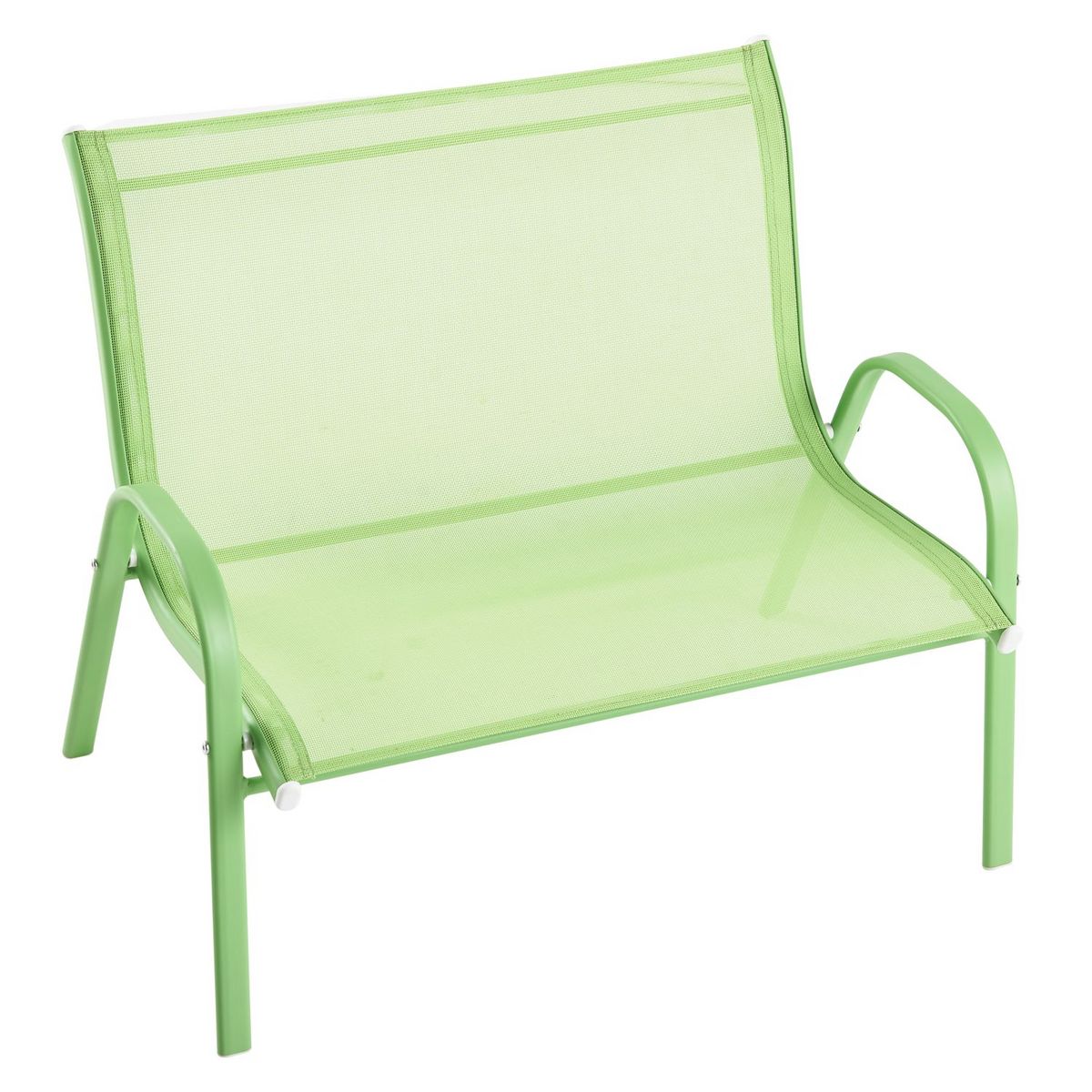 GARDENSTAR Banc de jardin enfant - Textilène et acier - Vert