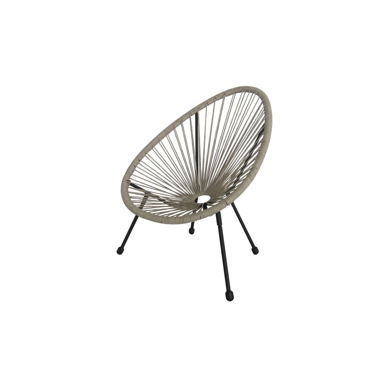 GARDENSTAR Chaise de jardin enfant - Osier et acier - Aspect osier naturel