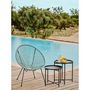 Voir la diapositive 4 : GARDENSTAR Chaise de jardin enfant - Osier et acier - Aspect osier naturel