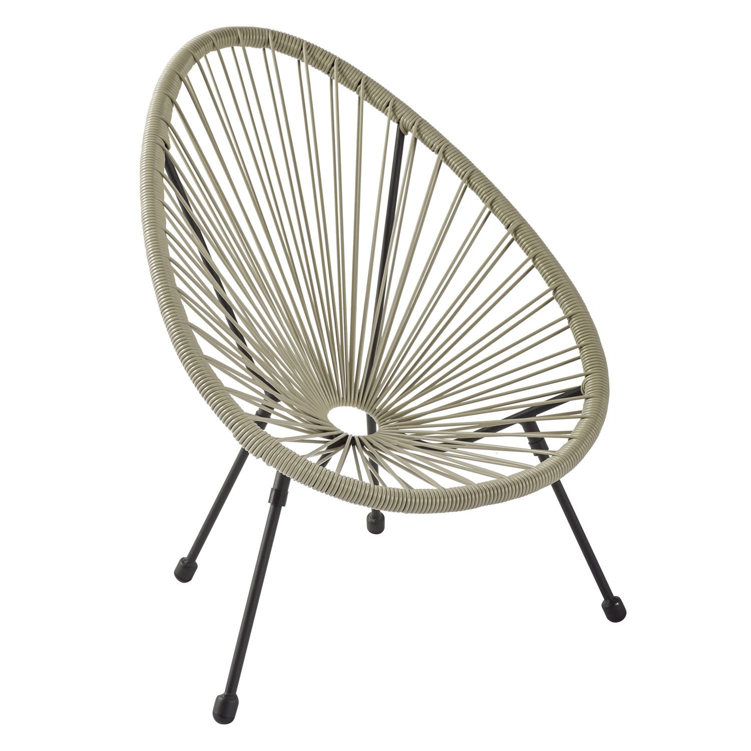 Voir la diapositive 2 : GARDENSTAR Chaise de jardin enfant - Osier et acier - Aspect osier naturel