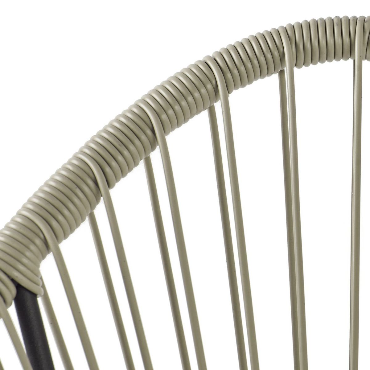 GARDENSTAR Chaise de jardin enfant - Osier et acier - Aspect osier naturel