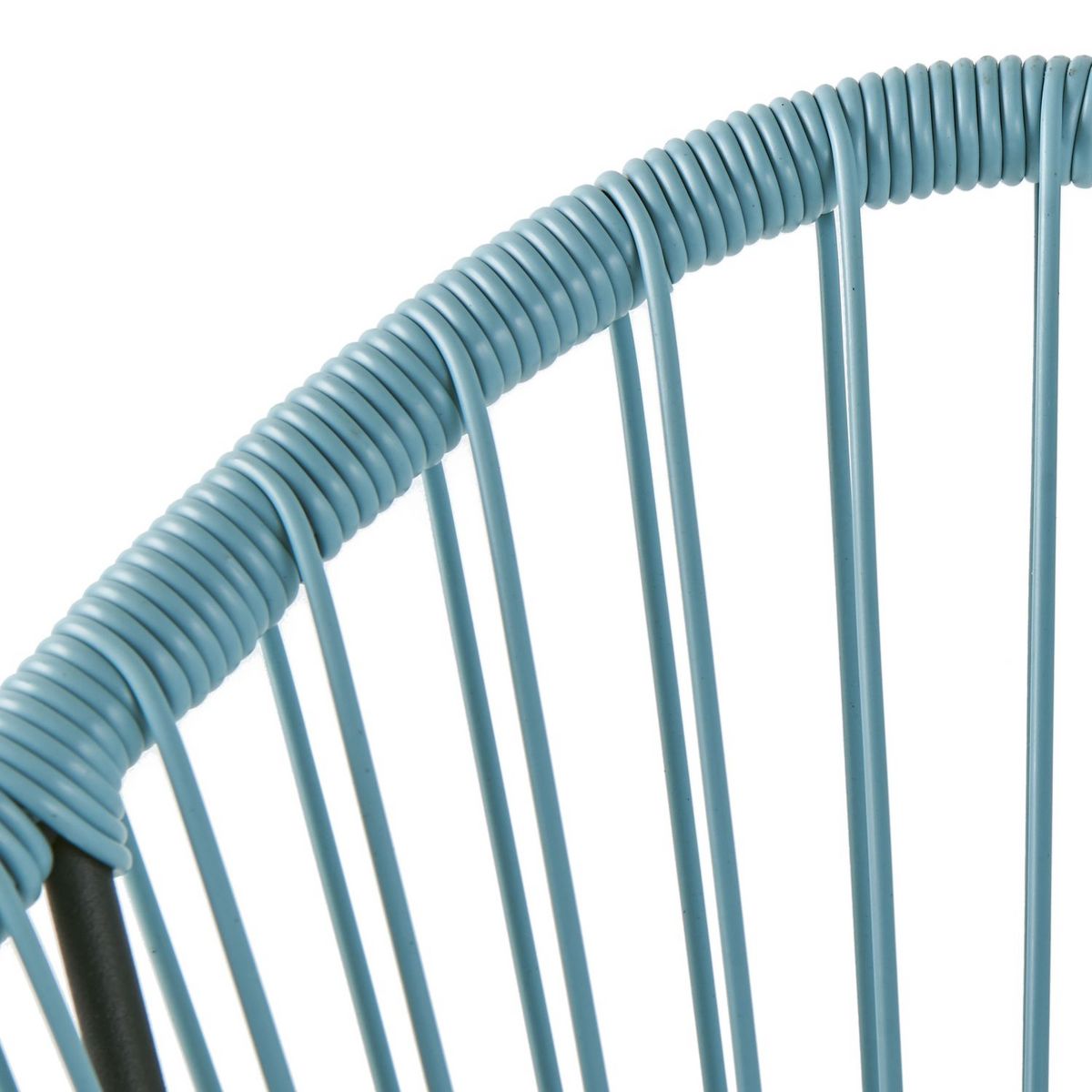 GARDENSTAR Chaise de jardin enfant - Osier et acier - Aigue marine