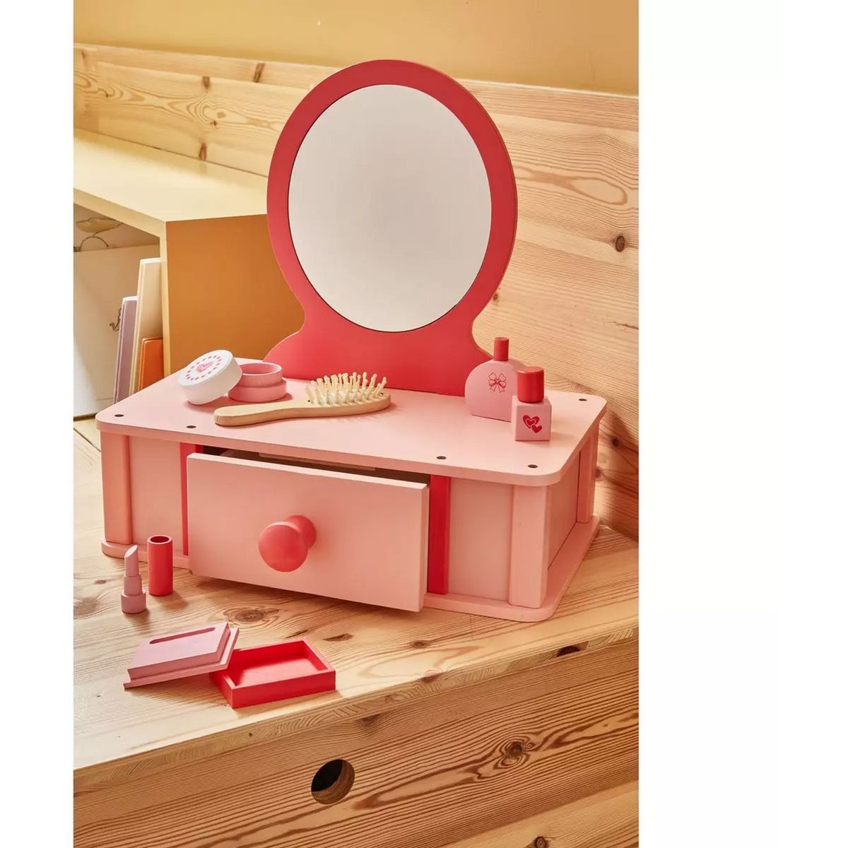 ONE TWO FUN Ma coiffeuse en bois + accessoires
