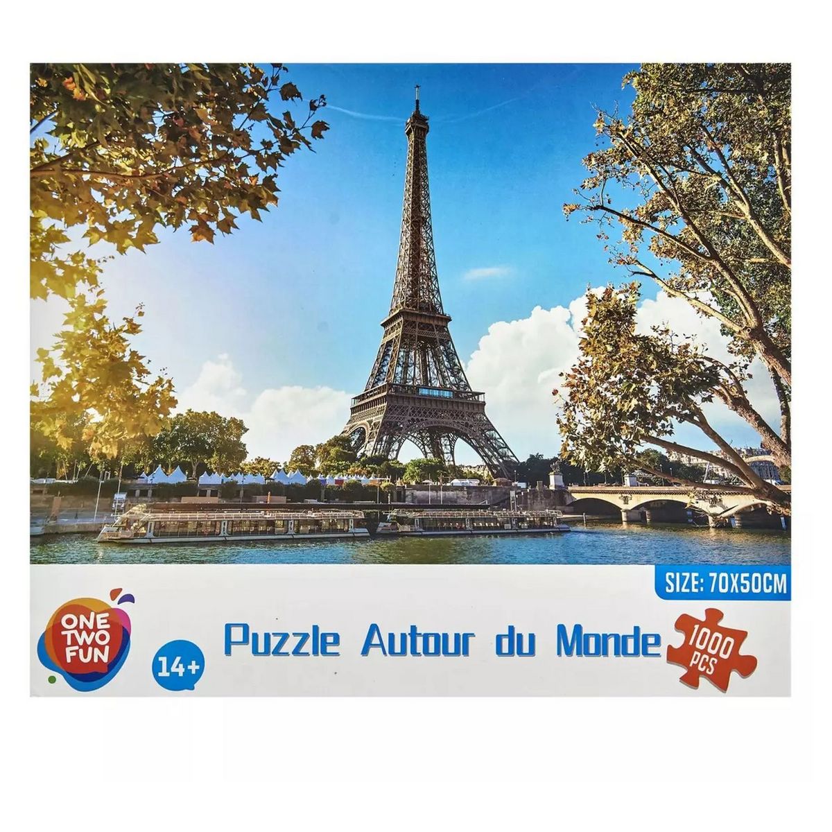 ONE TWO FUN Puzzle 1000 pièces des villes célèbres en bois