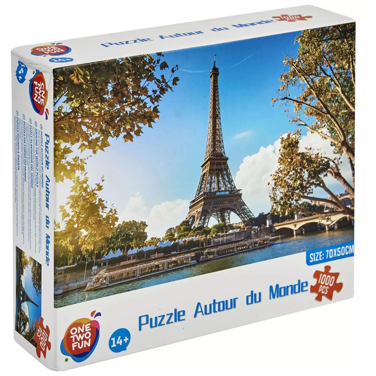 Voir la diapositive 2 : ONE TWO FUN Puzzle 1000 pièces des villes célèbres en bois