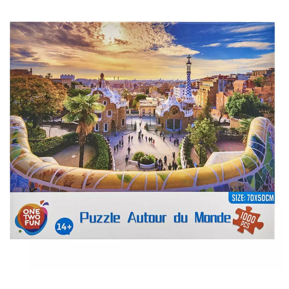 ONE TWO FUN Puzzle 1000 pièces des villes célèbres en bois