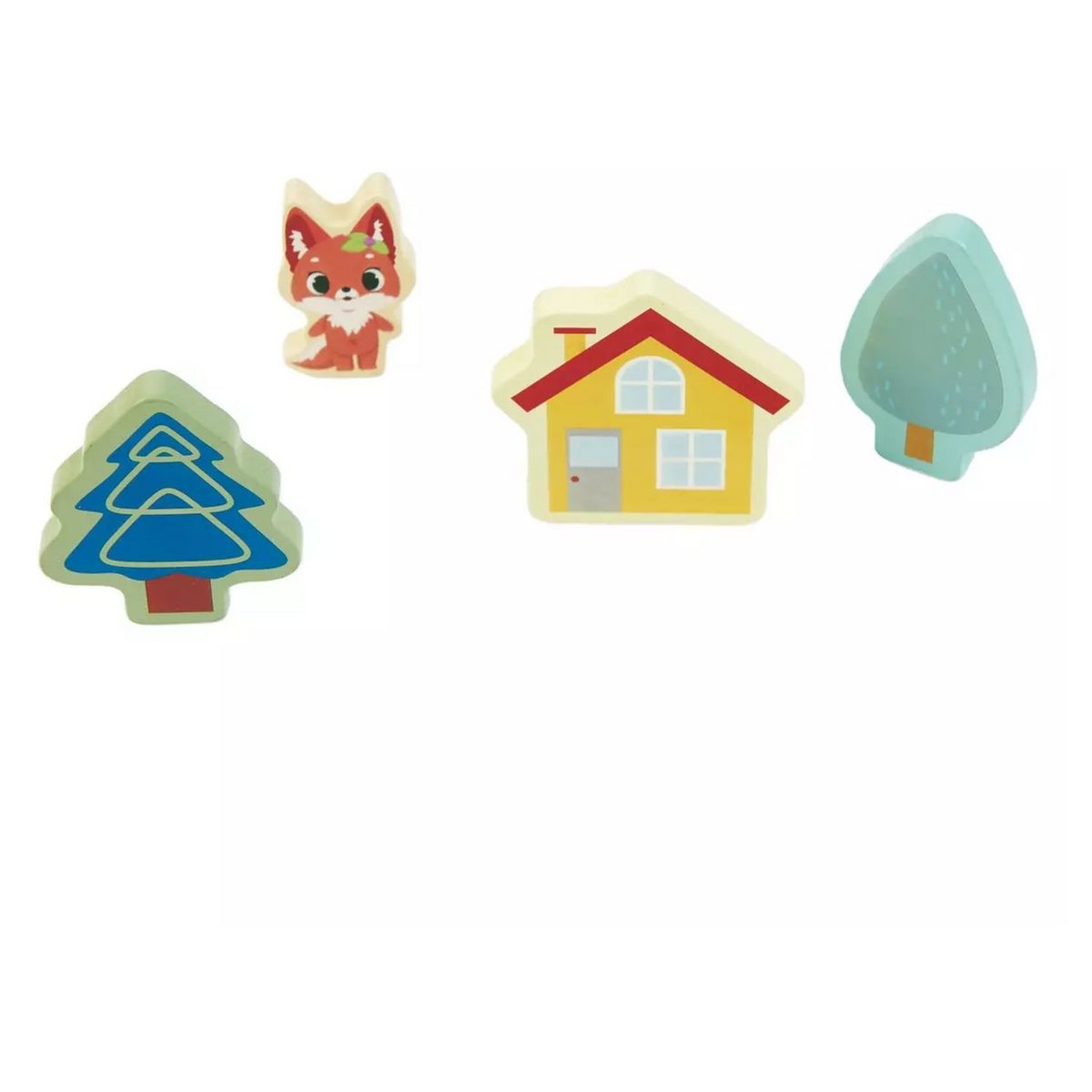 ONE TWO FUN Mon train Leo en bois 60cm