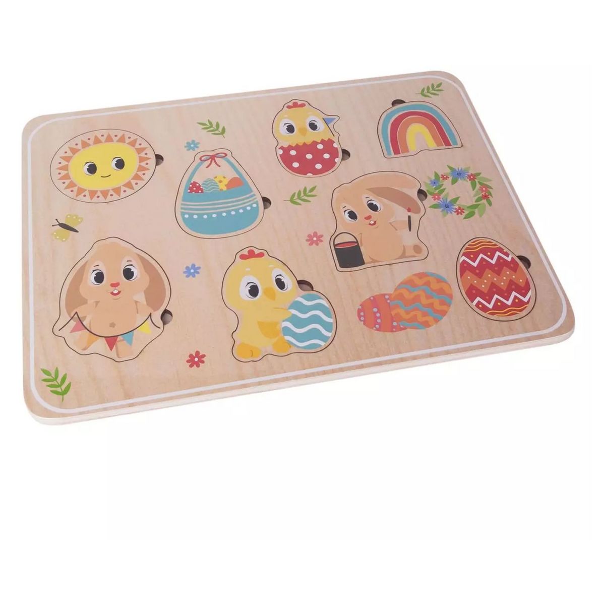 ONE TWO FUN Puzzle de pâques Leo en bois