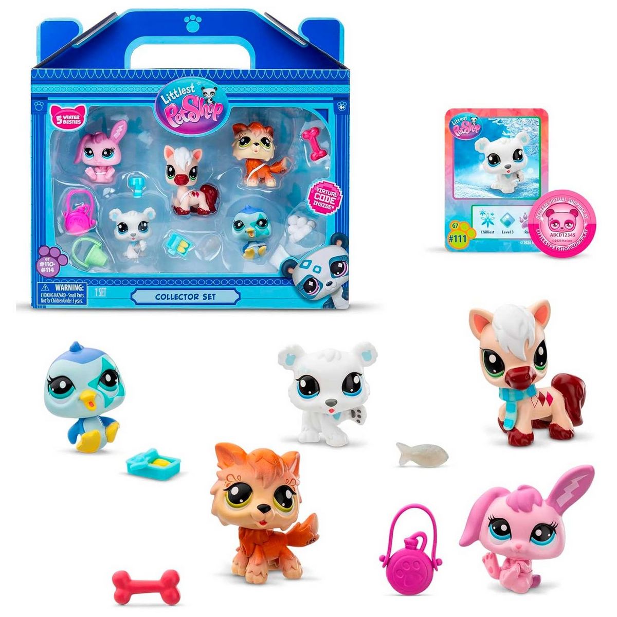 BANDAI Pack de 5 figurines Littlest Pets Shop Montagne