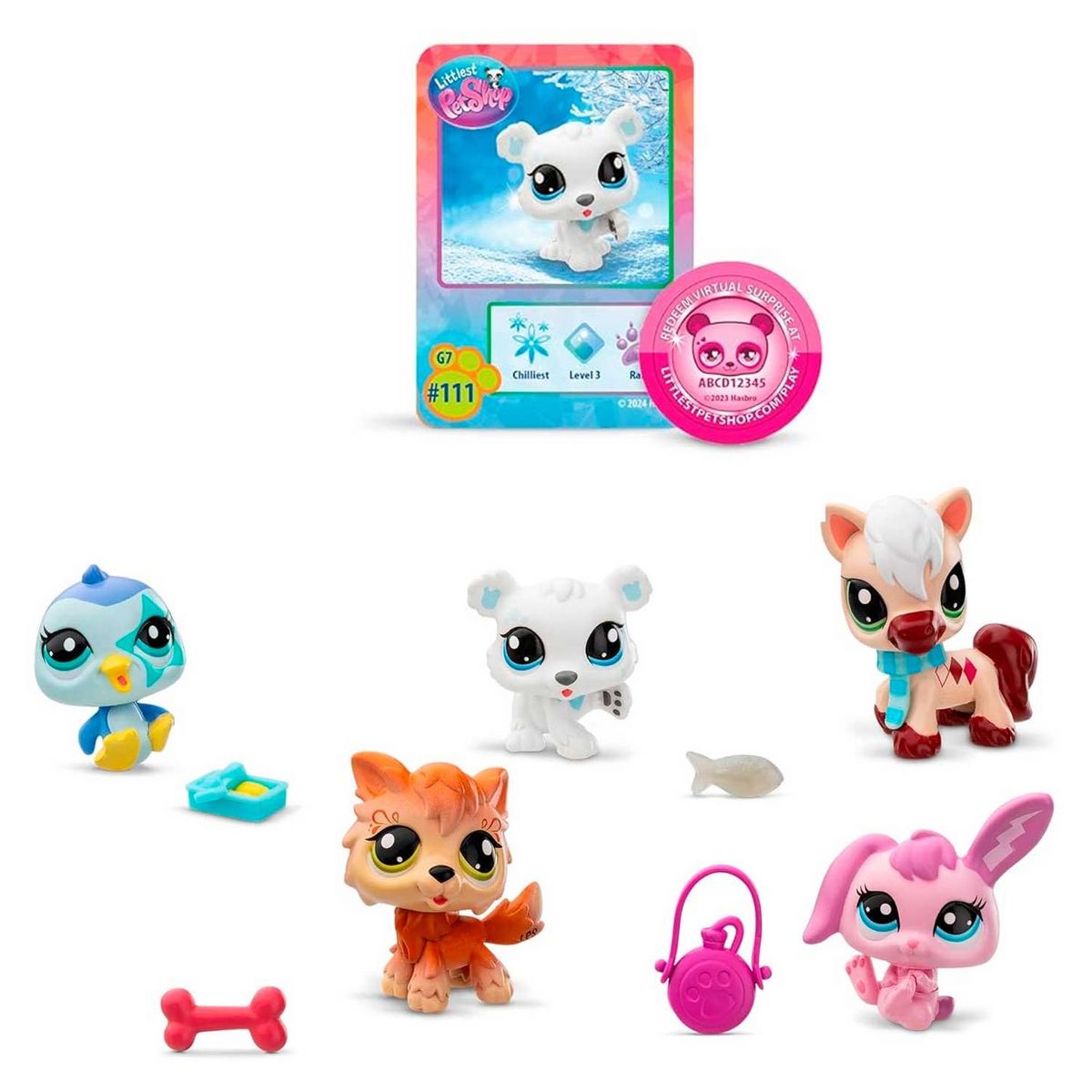 BANDAI Pack de 5 figurines Littlest Pets Shop Montagne