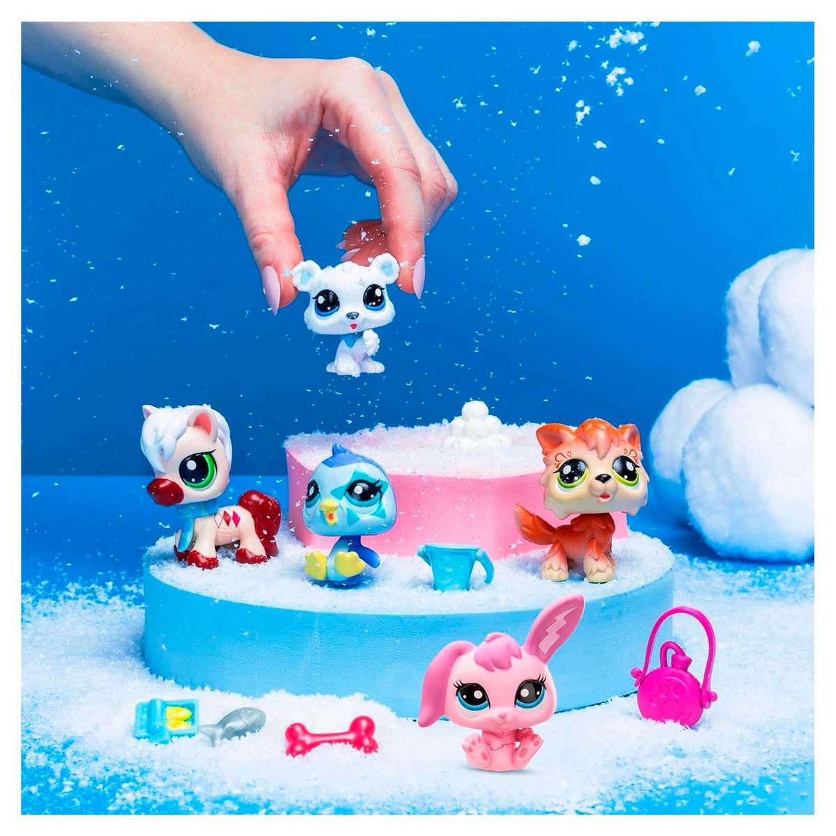 BANDAI Pack de 5 figurines Littlest Pets Shop Montagne