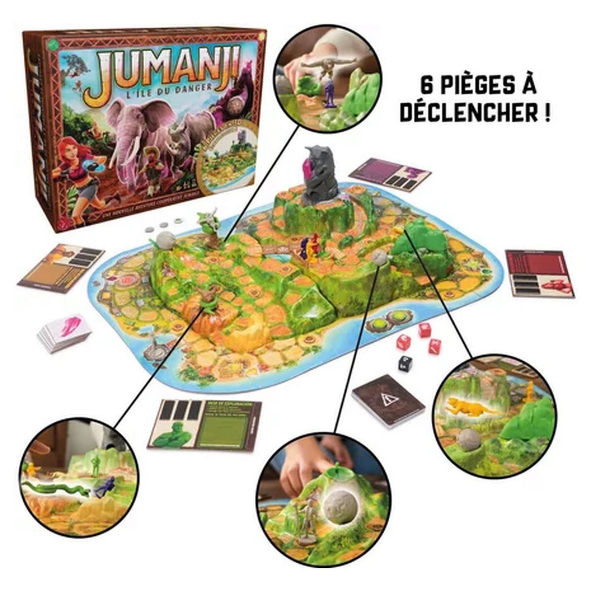 SPIN MASTER Jeu Jumanji 3D l'Ile du danger